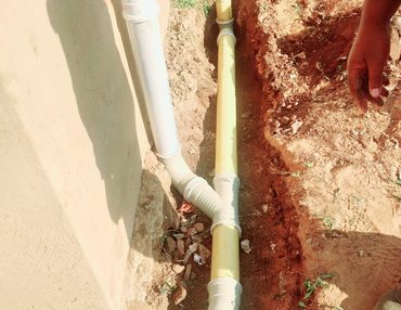 PVC sewer connection